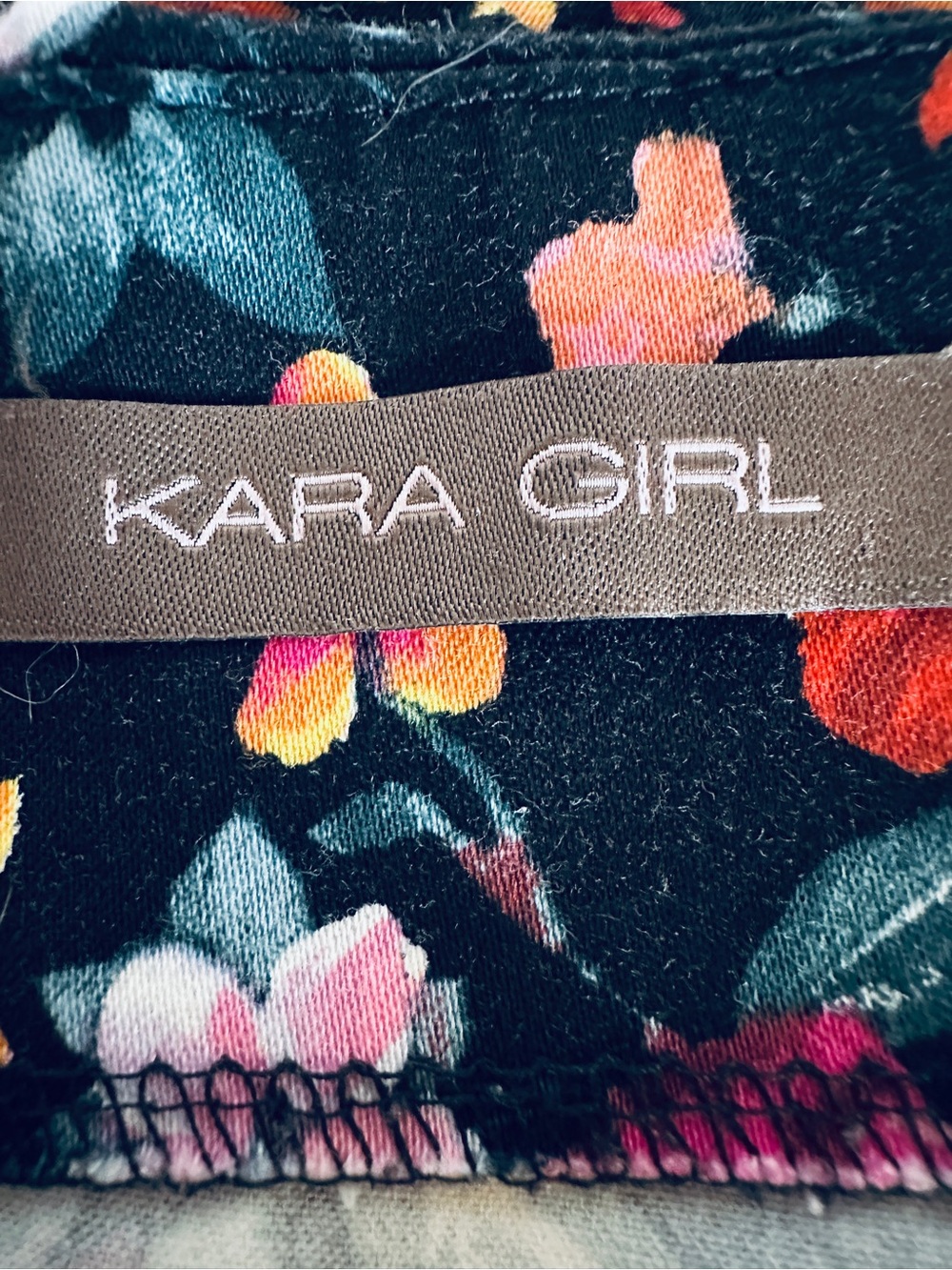 Kara Girl Dress Sz Large Sleeveless Floral Cutout Midi or knee length - Picture 10 of 12